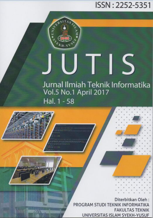 					View Vol. 5 No. 1 (2017): Jutis (Jurnal Teknik Informatika)
				
