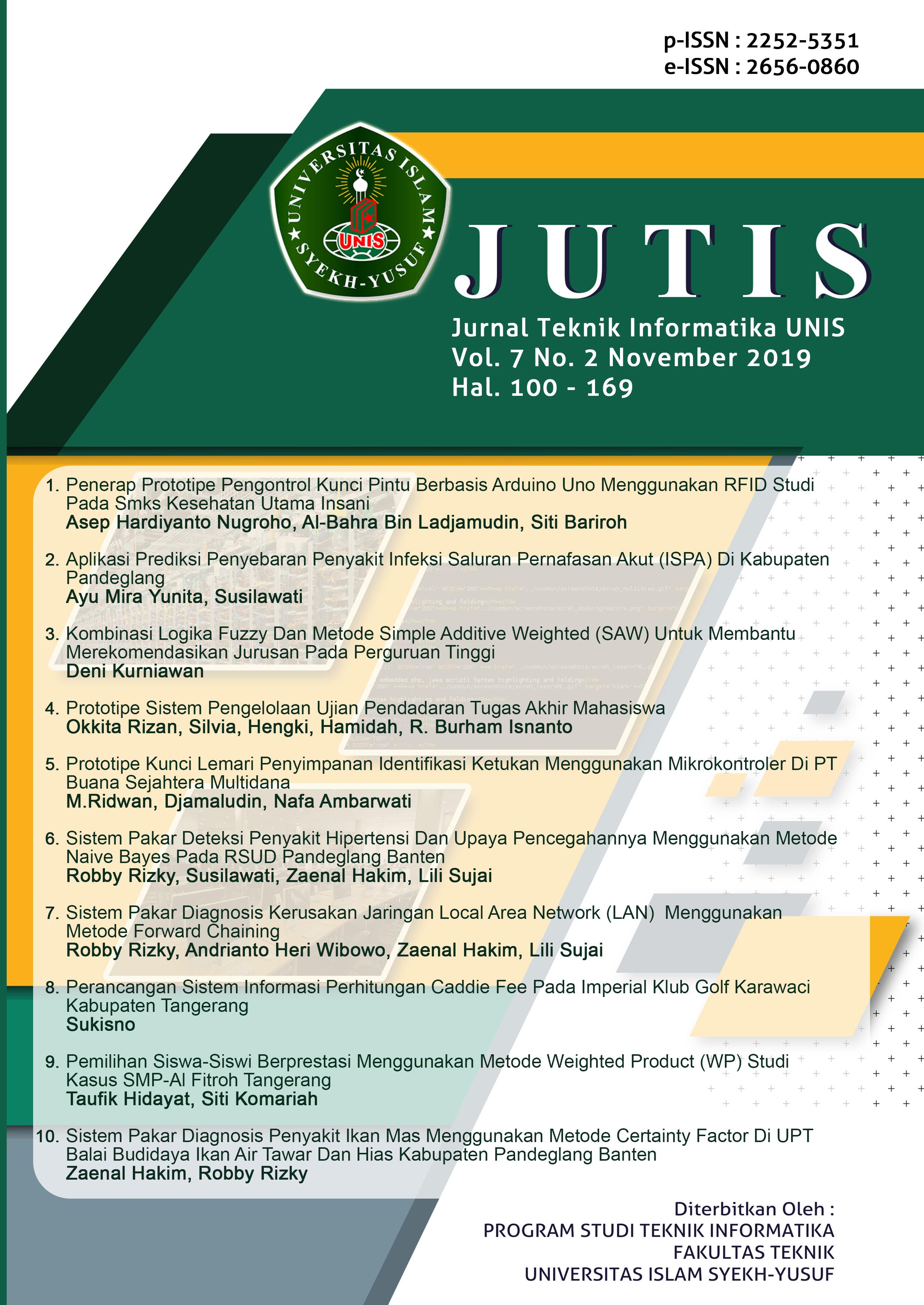 					View Vol. 7 No. 2 (2019): Jutis (Jurnal Teknik Informatika)
				